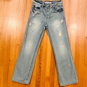 Vintage Mossimo Supply Co. Light Blue Distressed Bootcut Jeans